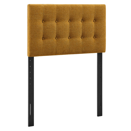 Emily Fabric Upholstered Twin Size Headboard in Copper