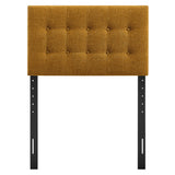Vale Fabric Upholstered Twin Size Headboard in Copper