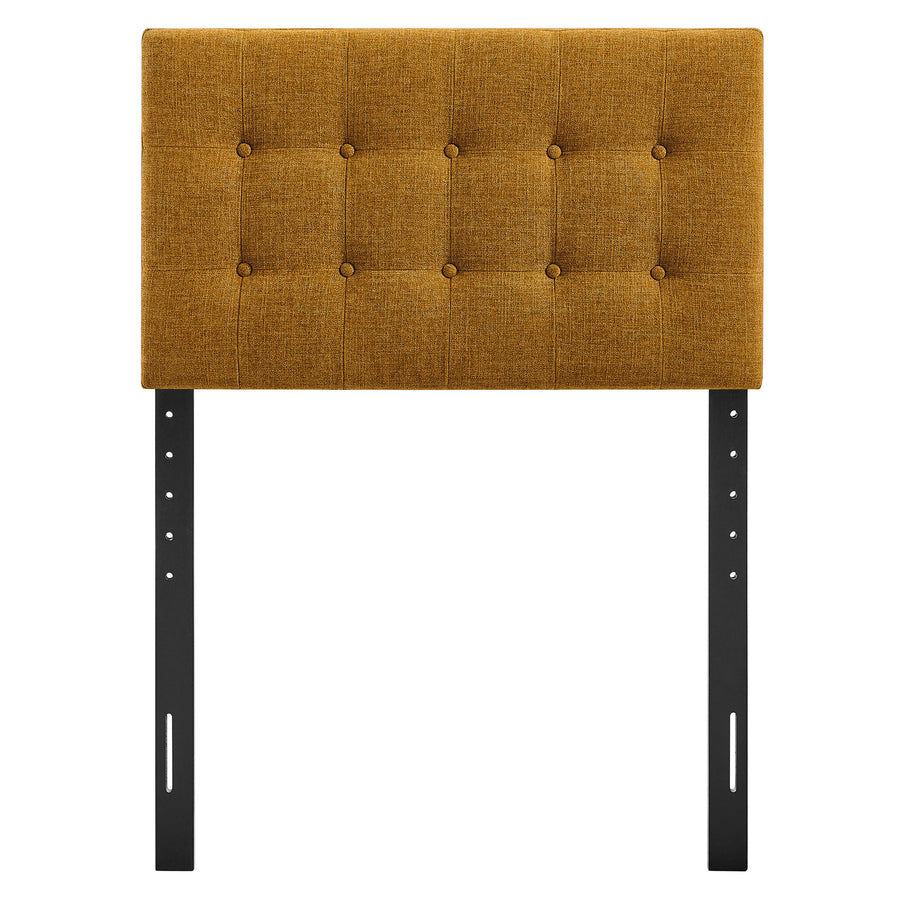 Vale Fabric Upholstered Twin Size Headboard in Copper
