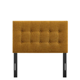 Vale Fabric Upholstered Twin Size Headboard in Copper