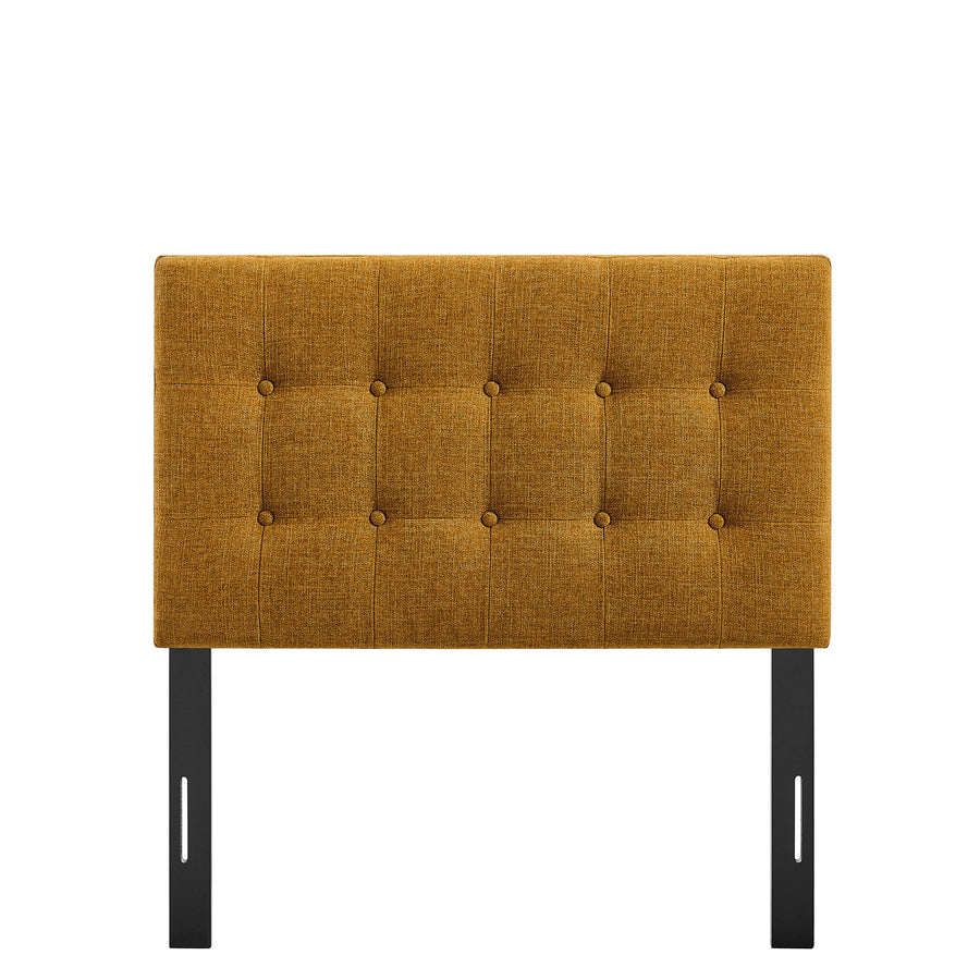 Vale Fabric Upholstered Twin Size Headboard in Copper
