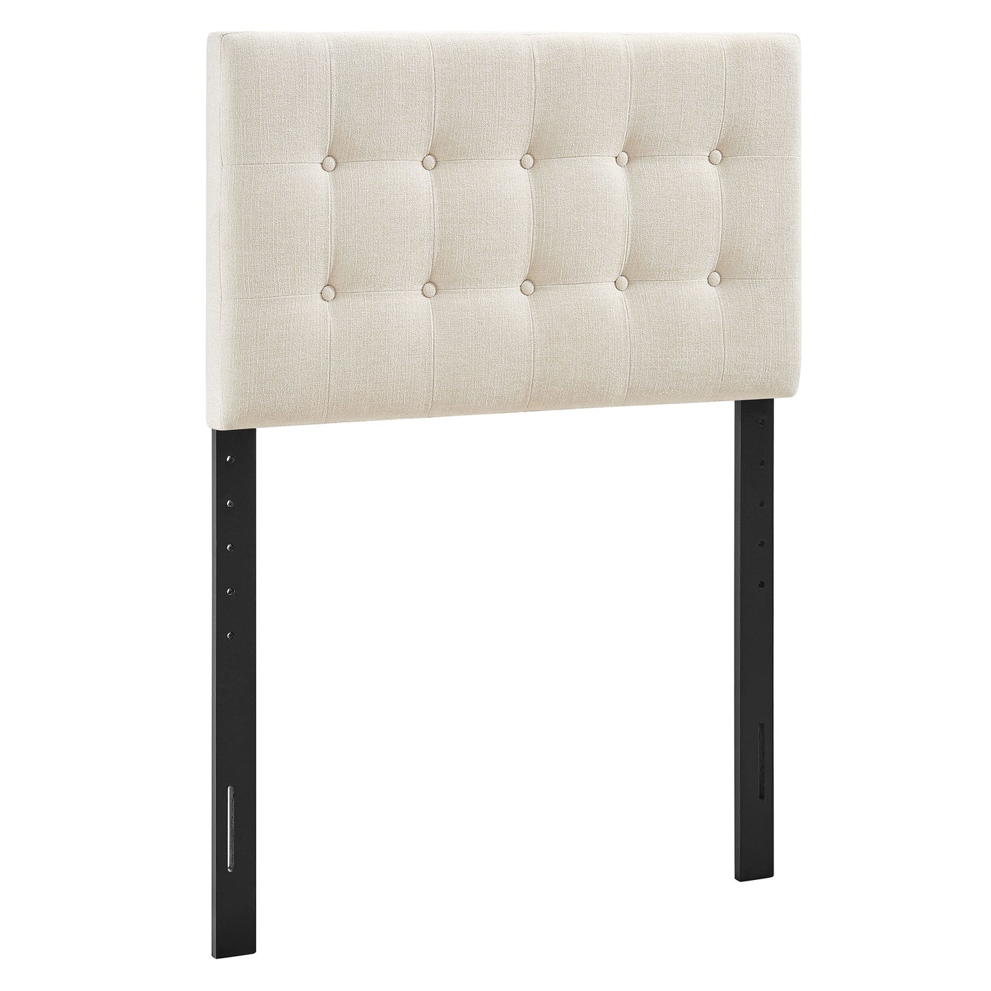 Vale Fabric Upholstered Twin Size Headboard in Ecru