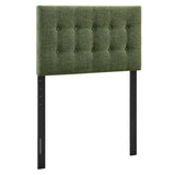 Vale Fabric Upholstered Twin Size Headboard in Foliage
