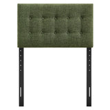 Vale Fabric Upholstered Twin Size Headboard in Foliage