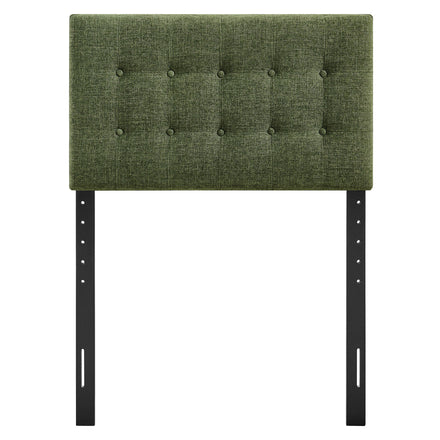 Emily Fabric Upholstered Twin Size Headboard in Foliage
