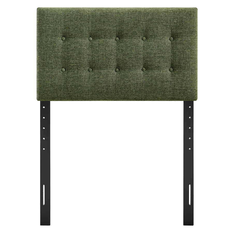 Vale Fabric Upholstered Twin Size Headboard in Foliage