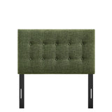Vale Fabric Upholstered Twin Size Headboard in Foliage