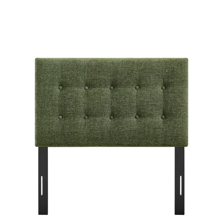 Emily Fabric Upholstered Twin Size Headboard in Foliage