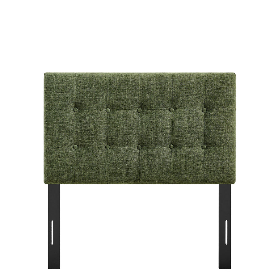 Vale Fabric Upholstered Twin Size Headboard in Foliage