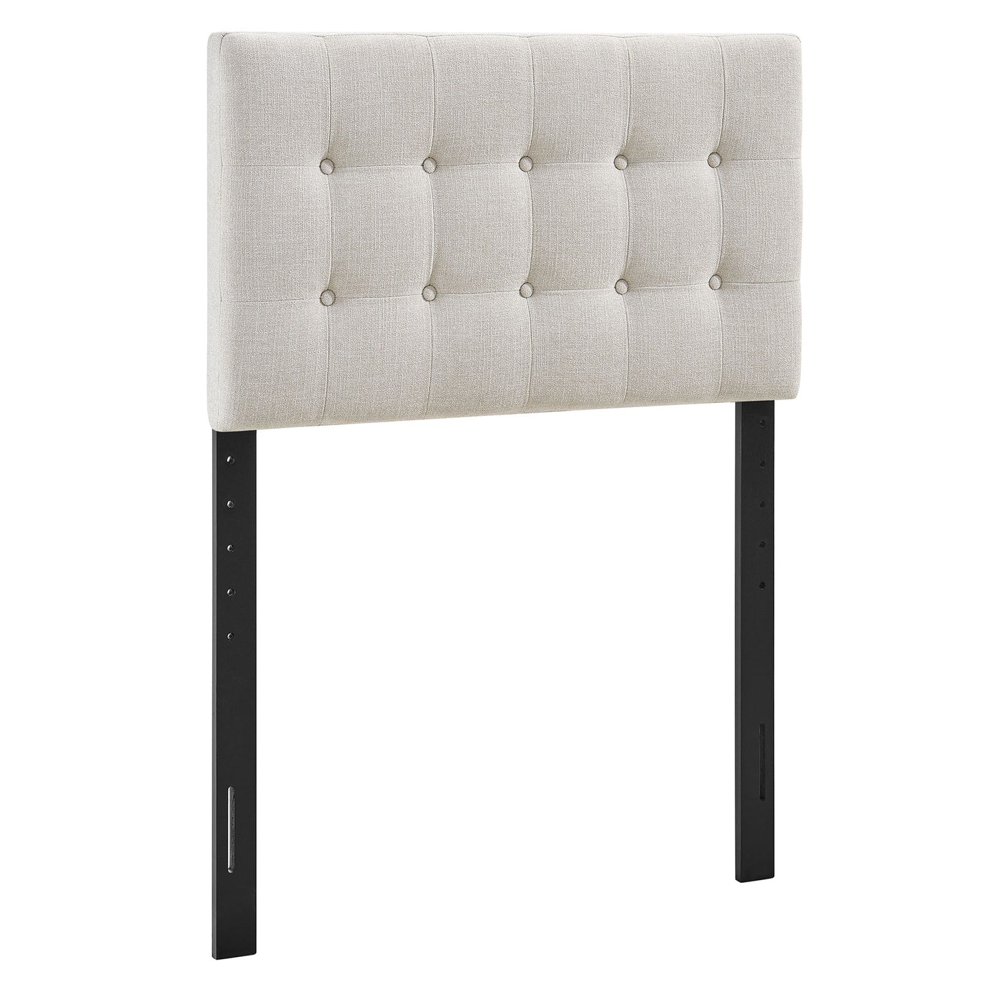 Vale Fabric Upholstered Twin Size Headboard in Linen