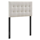 Vale Fabric Upholstered Twin Size Headboard in Linen