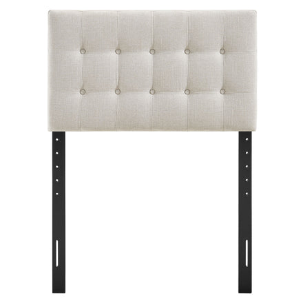 Emily Fabric Upholstered Twin Size Headboard in Linen