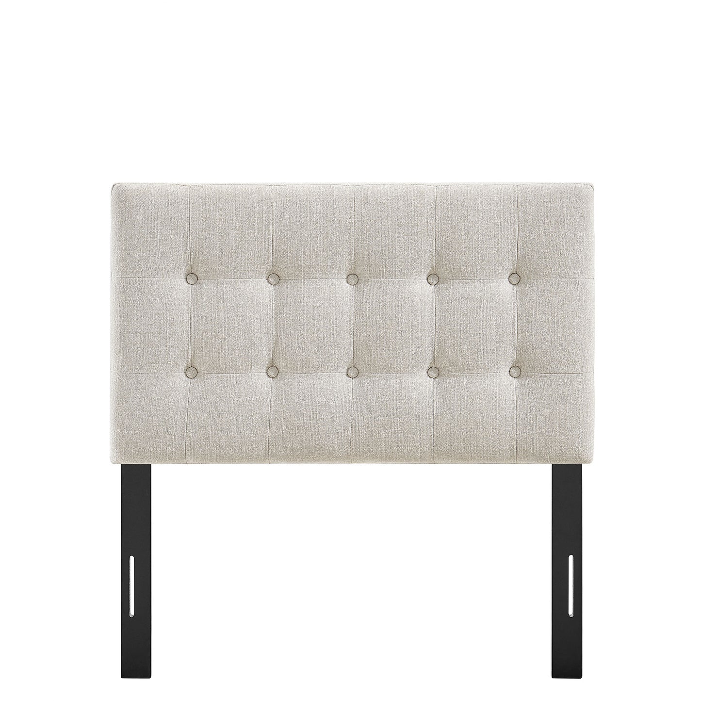 Vale Fabric Upholstered Twin Size Headboard in Linen