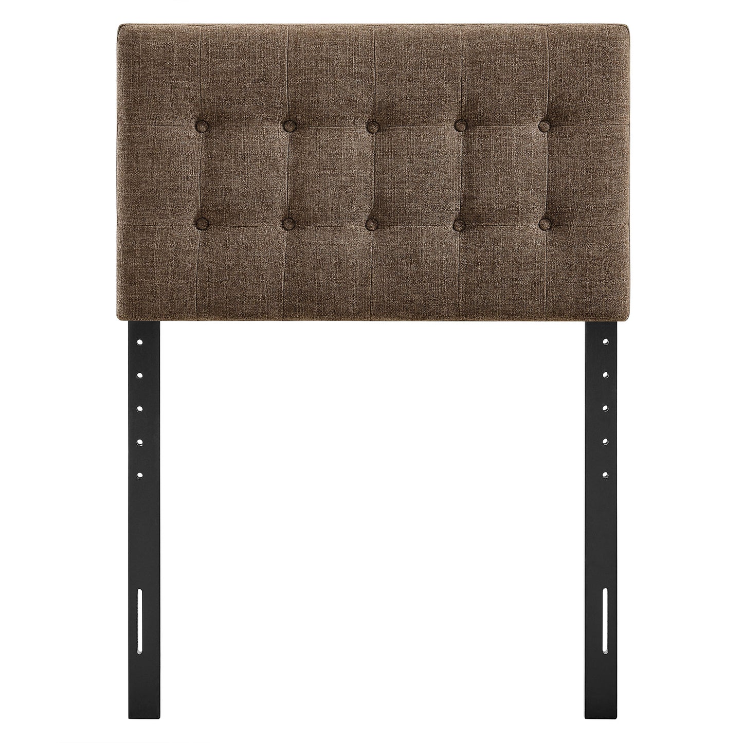 Vale Fabric Upholstered Twin Size Headboard in Mocha