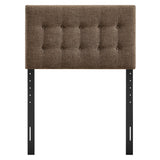 Vale Fabric Upholstered Twin Size Headboard in Mocha