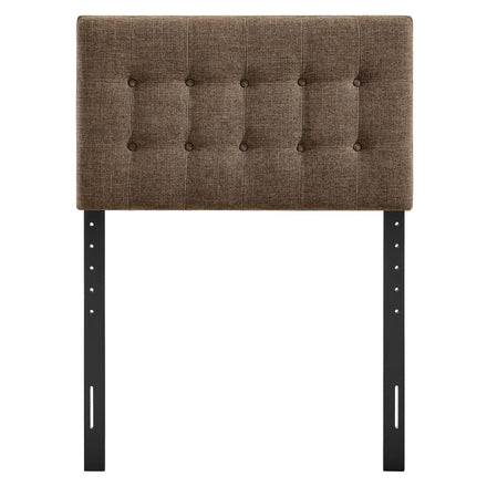 Emily Fabric Upholstered Twin Size Headboard in Mocha