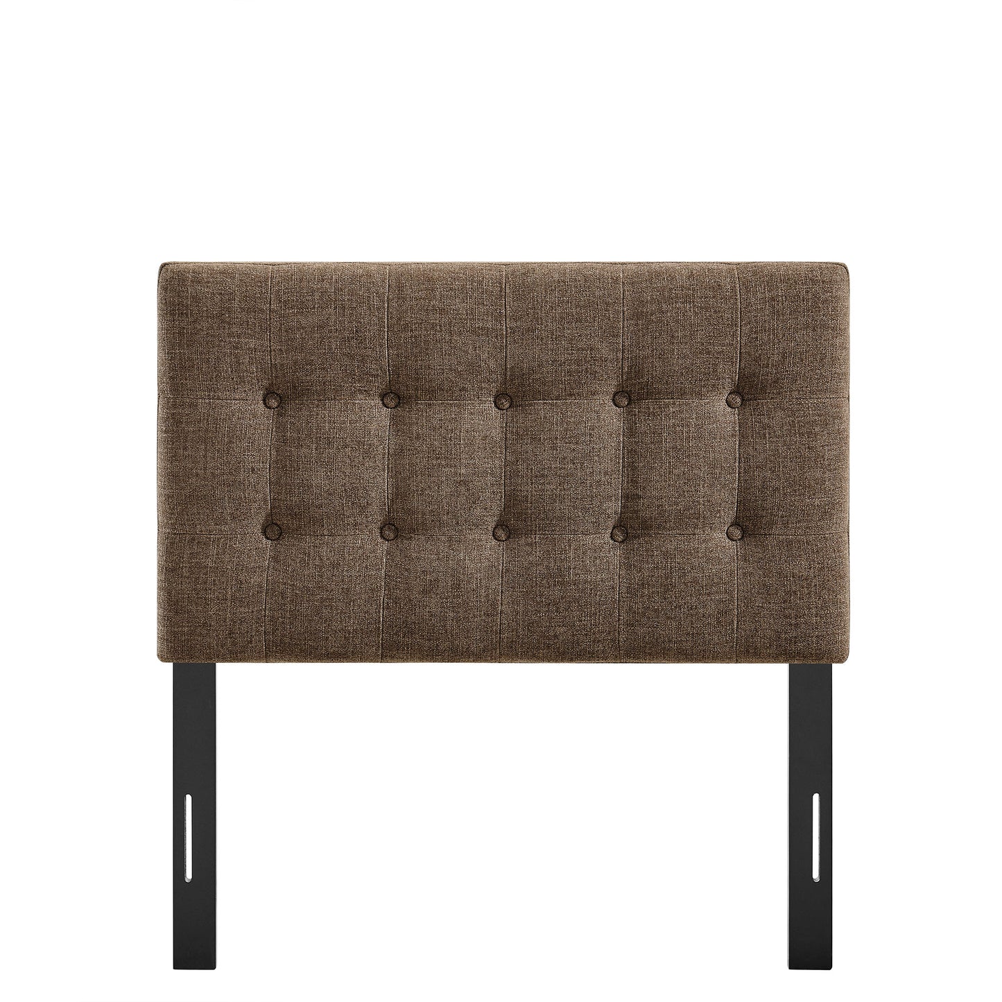 Vale Fabric Upholstered Twin Size Headboard in Mocha