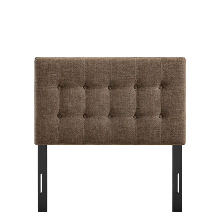 Emily Fabric Upholstered Twin Size Headboard in Mocha