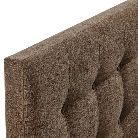 Emily Fabric Upholstered Twin Size Headboard in Mocha