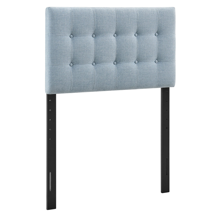 Vale Fabric Upholstered Twin Size Headboard in Sky Blue