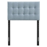 Vale Fabric Upholstered Twin Size Headboard in Sky Blue