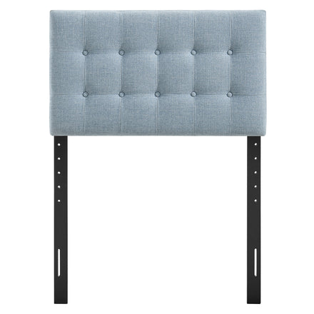 Emily Fabric Upholstered Twin Size Headboard in Sky Blue