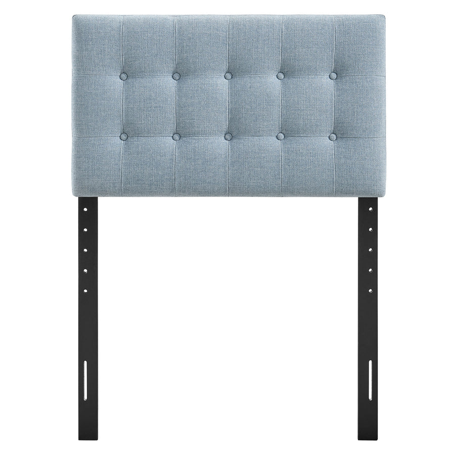 Vale Fabric Upholstered Twin Size Headboard in Sky Blue