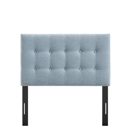 Emily Fabric Upholstered Twin Size Headboard in Sky Blue