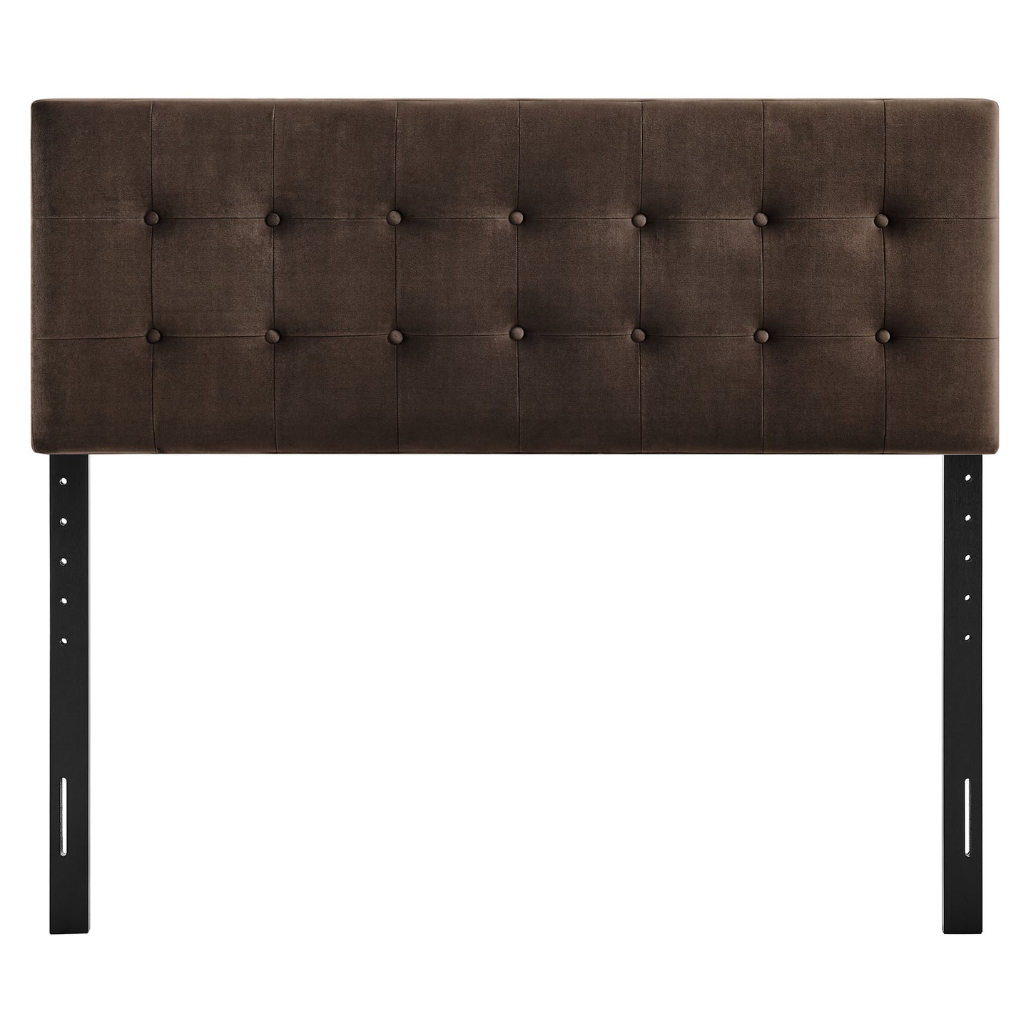 Vale Stain-Resistant Performance Velvet Full Size Headboard in Chocolate Brown