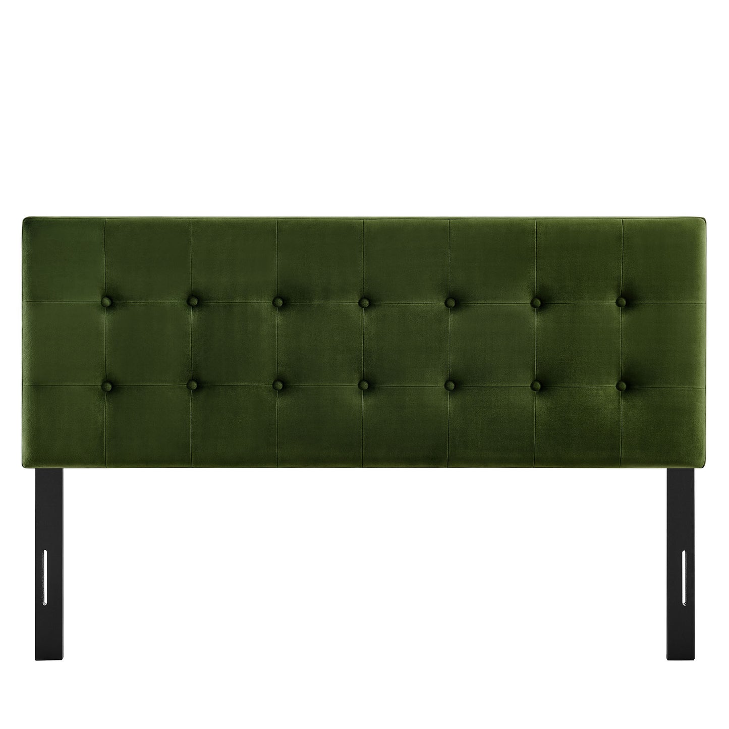 Vale Stain-Resistant Performance Velvet Full Size Headboard in Moss Green