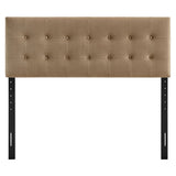 Vale Stain-Resistant Performance Velvet Full Size Headboard in Taupe