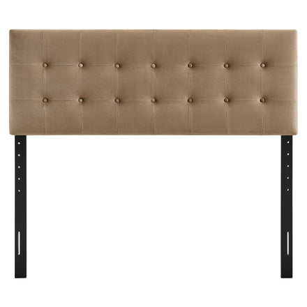 Emily Stain-Resistant Performance Velvet Full Size Headboard in Taupe