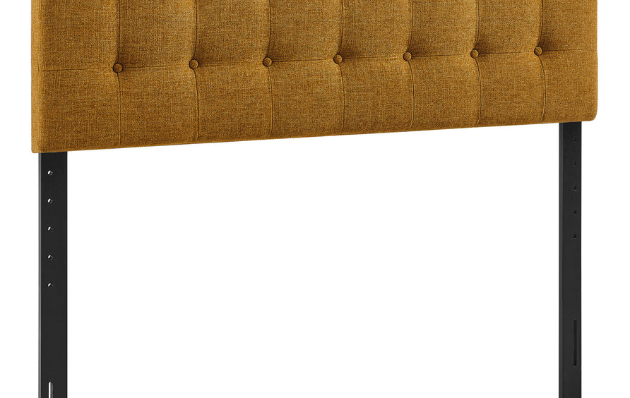 Vale Fabric Upholstered Full Size Headboard in Copper