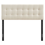Vale Fabric Upholstered Full Size Headboard in Ecru