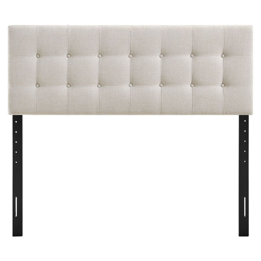 Vale Fabric Upholstered Full Size Headboard in Linen