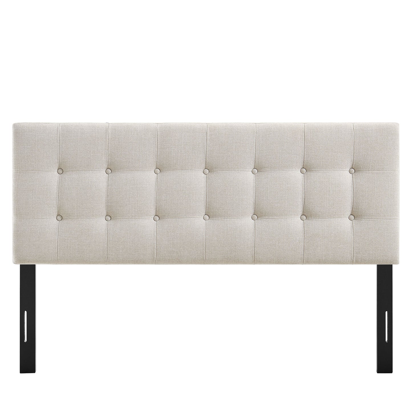 Vale Fabric Upholstered Full Size Headboard in Linen