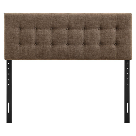 Emily Fabric Upholstered Full Size Headboard in Mocha