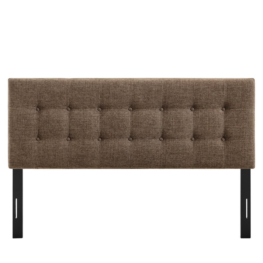 Vale Fabric Upholstered Full Size Headboard in Mocha