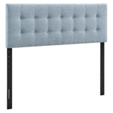 Vale Fabric Upholstered Full Size Headboard in Sky Blue