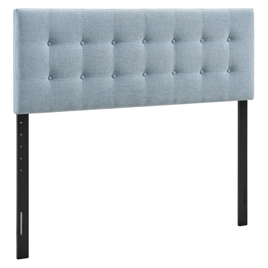 Vale Fabric Upholstered Full Size Headboard in Sky Blue