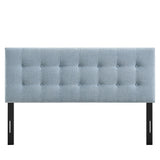 Vale Fabric Upholstered Full Size Headboard in Sky Blue
