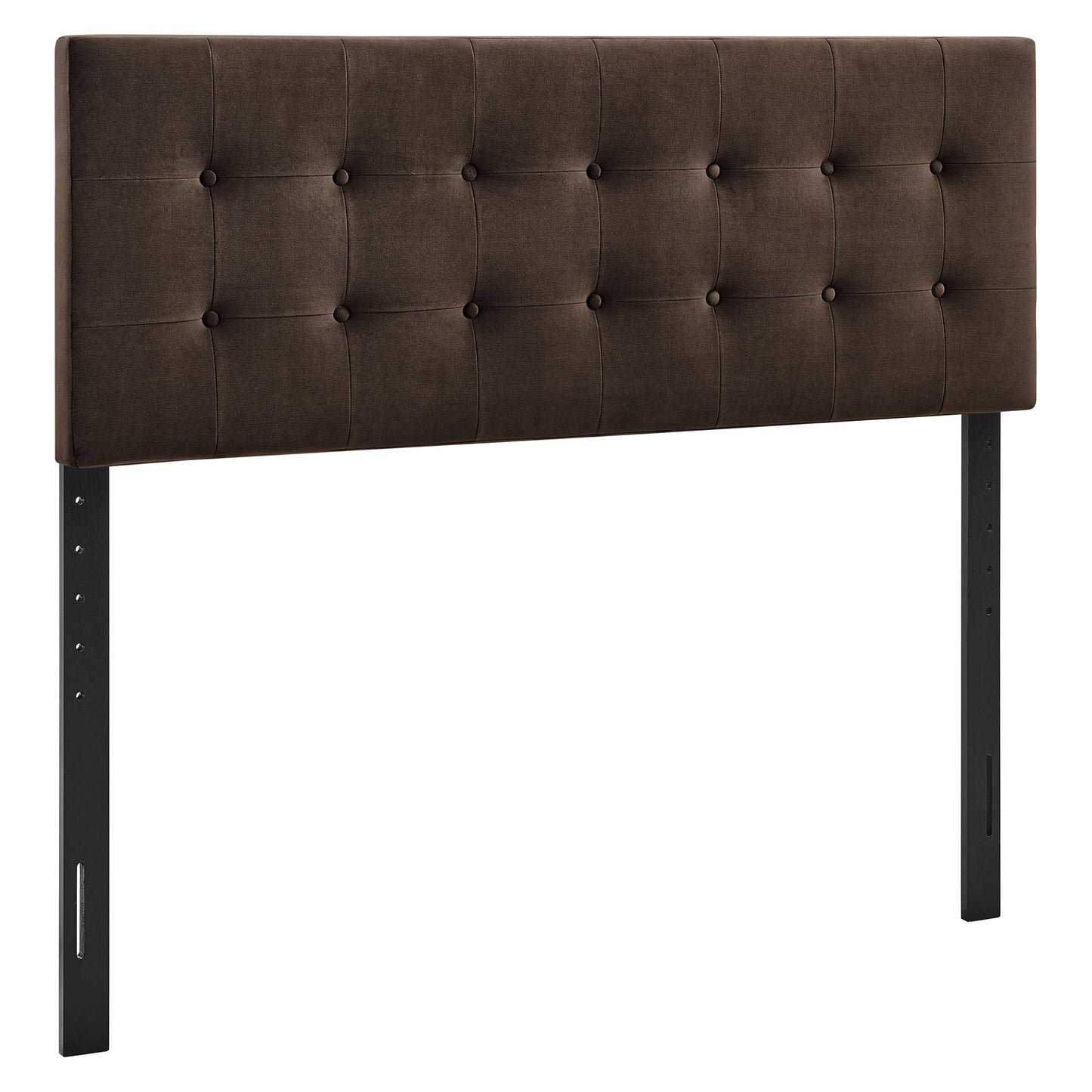 Vale Stain-Resistant Performance Velvet Queen Size Headboard in Chocolate Brown