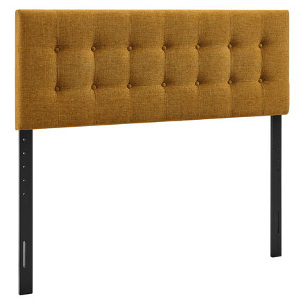 Emily Fabric Upholstered Queen Size Headboard in Copper