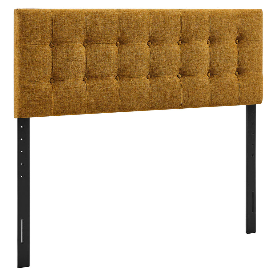Vale Fabric Upholstered Queen Size Headboard in Copper