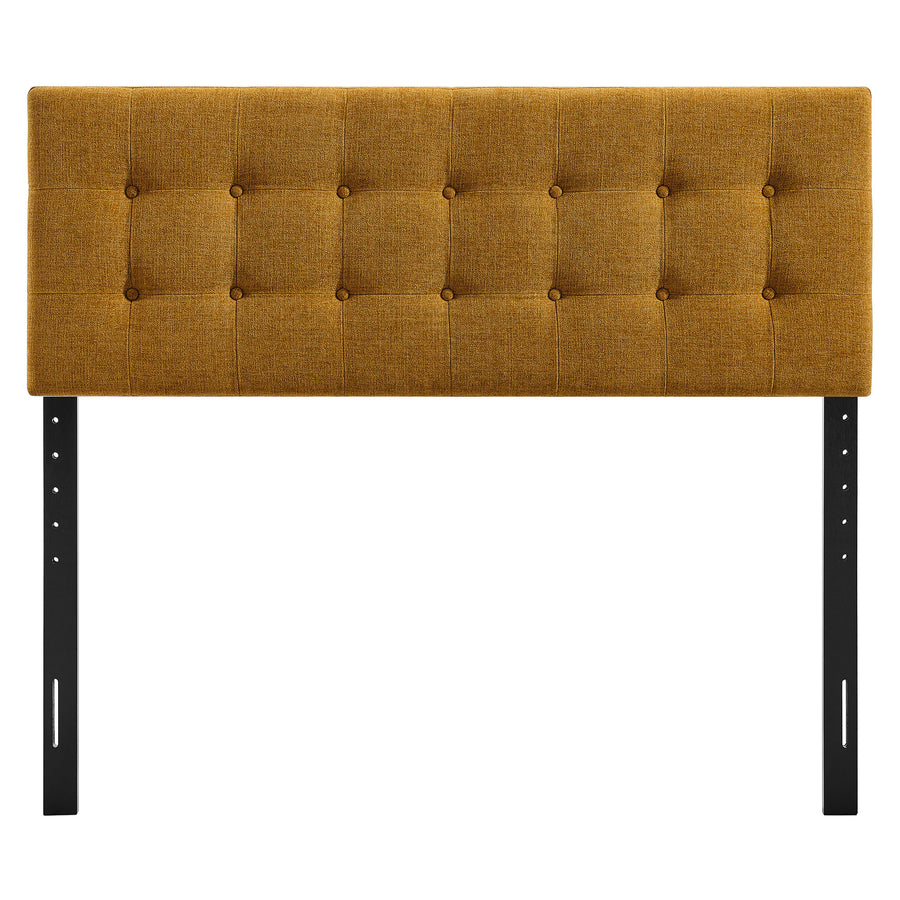 Vale Fabric Upholstered Queen Size Headboard in Copper