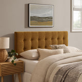 Vale Fabric Upholstered Queen Size Headboard in Copper
