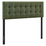 Vale Fabric Upholstered Queen Size Headboard in Foliage