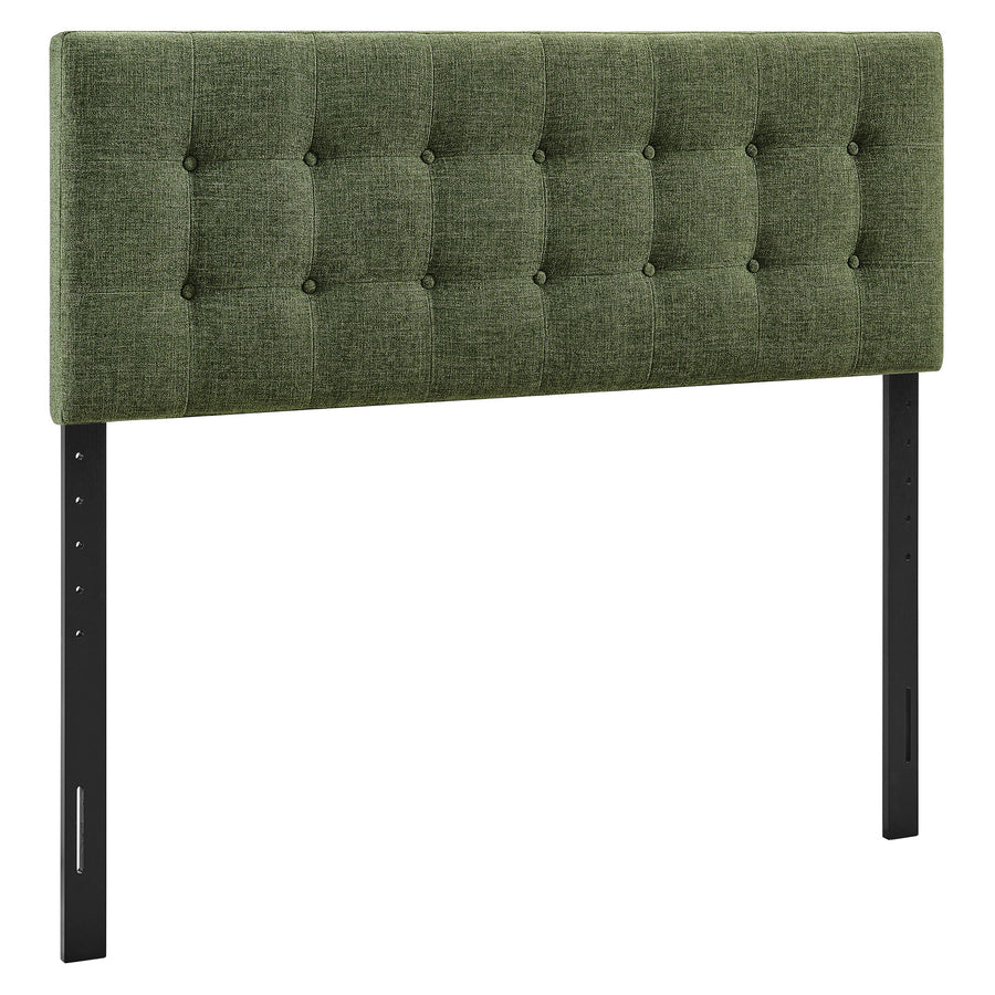 Vale Fabric Upholstered Queen Size Headboard in Foliage