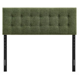 Vale Fabric Upholstered Queen Size Headboard in Foliage