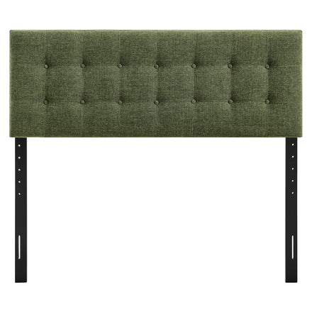 Emily Fabric Upholstered Queen Size Headboard in Foliage